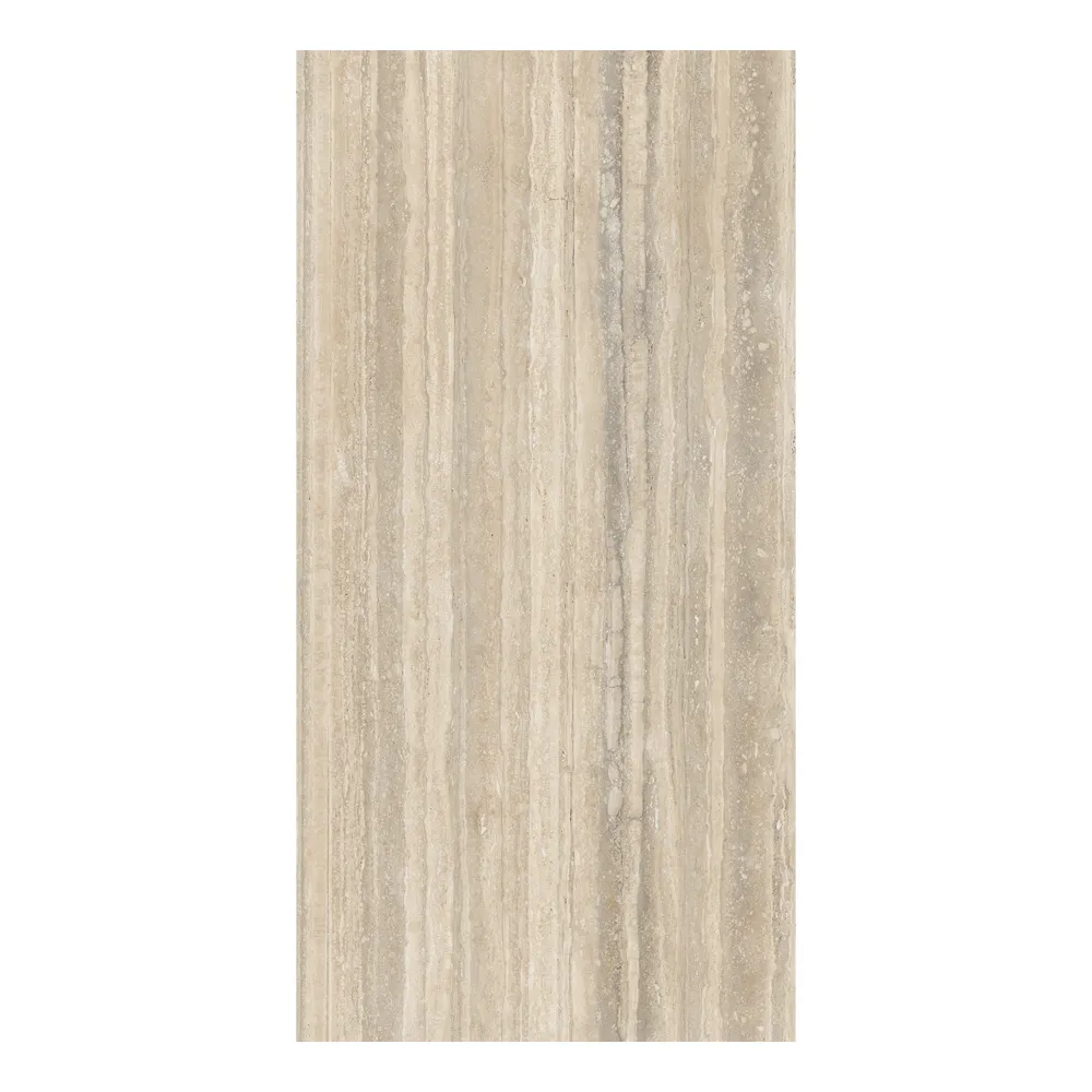 Traventino Beige: Polished Porcelain Tile; (120.0x240.0)cm, Beige