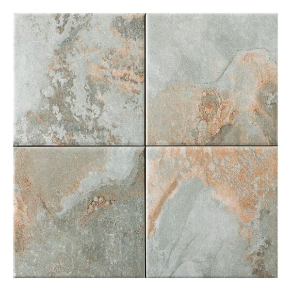 Slate Way Ash: Matt Porcelain Tile; (15.0x15.0)cm