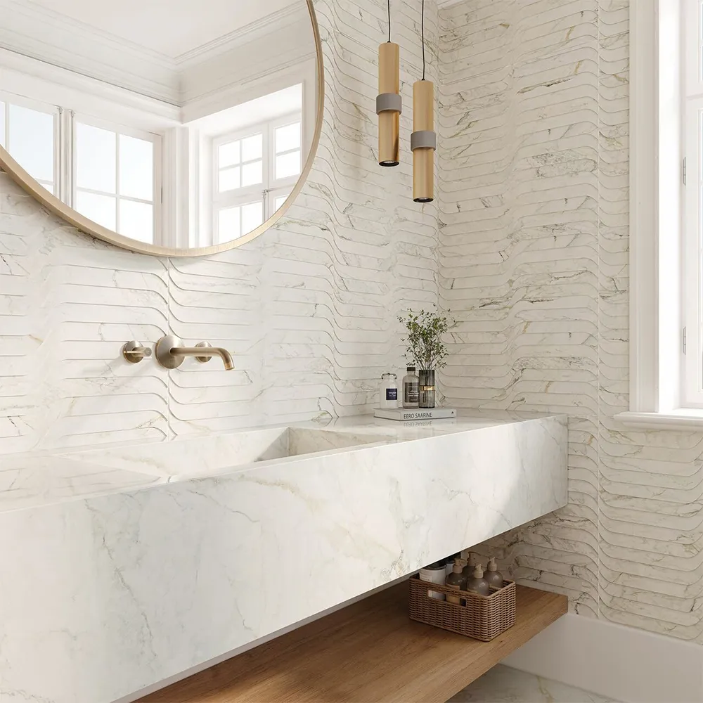 Apuano Oro Stream 204119E: Matt Porcelain; (60.0x120.0)cm, White