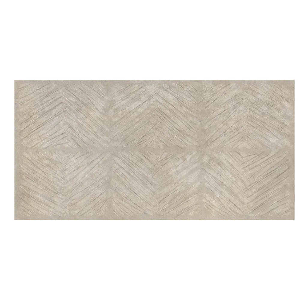 Feroe Greige: Matt Porcelain Decor Tile; (60.0x120.0)cm, Grey