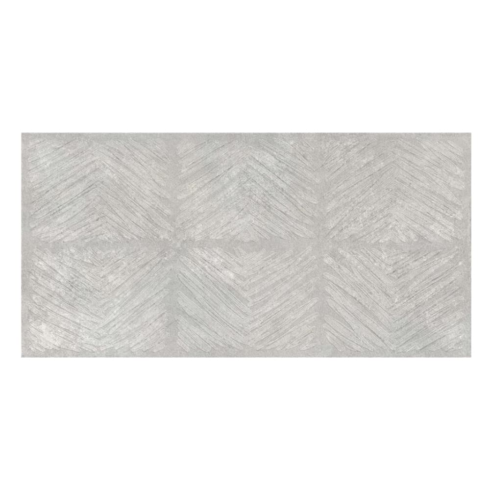 Feroe Pearl: Matt Porcelain Decor Tile; (60.0x120.0)cm, Grey