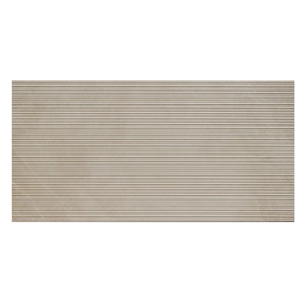 Shale Taupe Ribbed: Matt Porcelain Tile; (60.0x120.0)cm