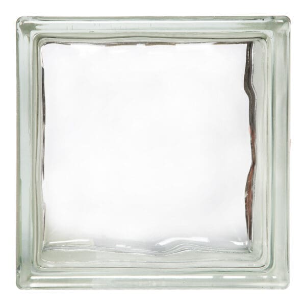Clear Wave: Glass Block (19.0x19.0x8.0) cm