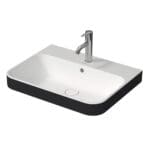 Happy D.2: Over Counter Basin With Overflow & 1Tap Hole; 60cm, Anthracite Matt/White