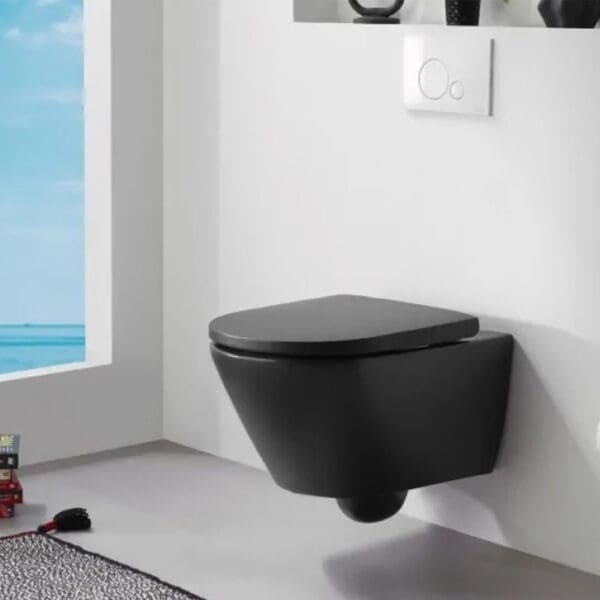 D-Neo Durafix: WC Pan Wall Hung Rimless; 54cm, Anthracite Matt