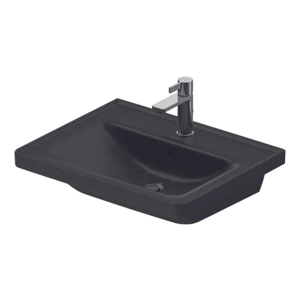 D-Neo: Vanity Wash Basin With Overflow And 1 Tap Hole; 60cm, Anthracite Matt