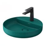 Duravit: Vitrium: Over Counter Round Wash Bowl With 1 Tap Hole; 46cm, GreenBlue Matt