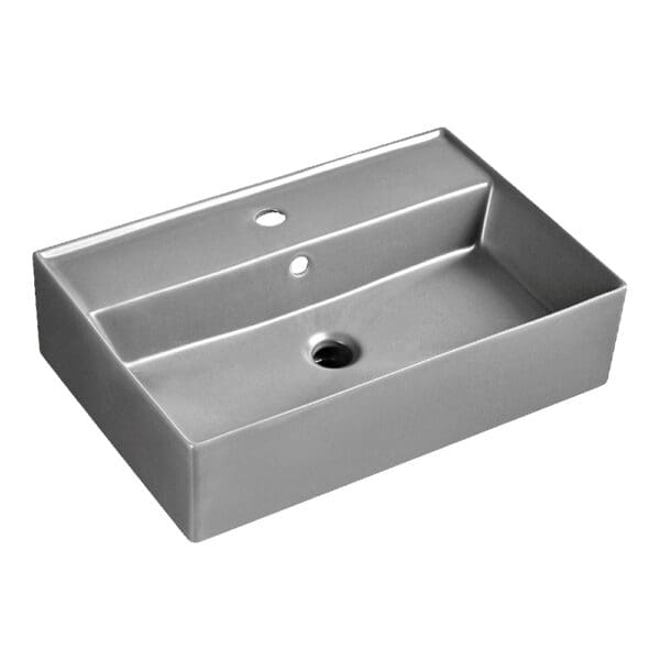 Tapis: Countertop Washbasin; (59.5x40.0x15.5)cm, Grey Matt