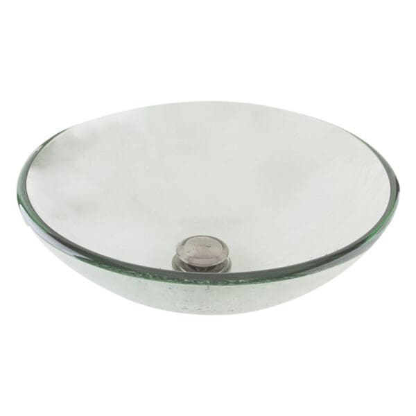 Tapis: Glass Wash Basin With Drainer And Bowl Stand; (42x42x14.5cm), Clear