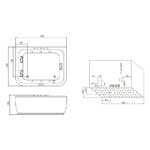 NTH: Massage BathTub; (190x145x76cm), White