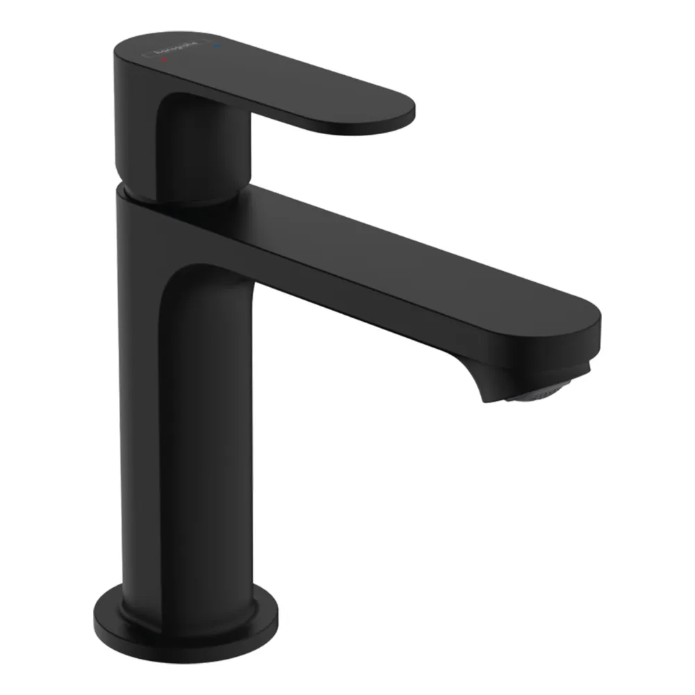 Rebris S 110: Basin Mixer With pop up Waste; Single Lever, Matt Black
