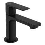 Rebris E CoolStart 80: Basin Mixer With pop up Waste; Single Lever, Matt Black