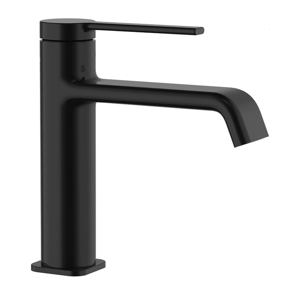 Tapis: Basin Mixer With Pop-Up Waste, Single Lever, Polished Black