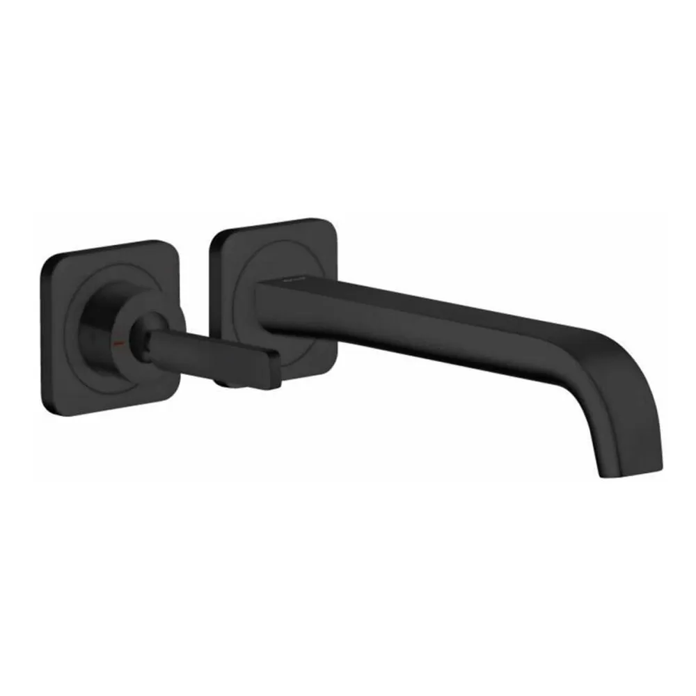 Axor Citterio E: Finish Set For Concealed Basin Mixer With Short Spout, Matt Black