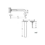 Axor Citterio E: Finish Set For Concealed Basin Mixer With Short Spout, Matt Black
