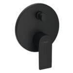 Rebris E: 4-Way Finish Set For Concealed Bath Mixer, Matt Black