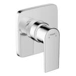 Vernis Shape: 3-Way Finish Set For Concealed Shower Mixer, Chrome Plated