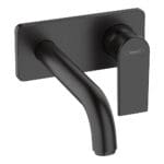 Vernis Shape: 3-Way Finish Set For Concealed Basin Mixer With Spout; 2-Holes, Matt Black