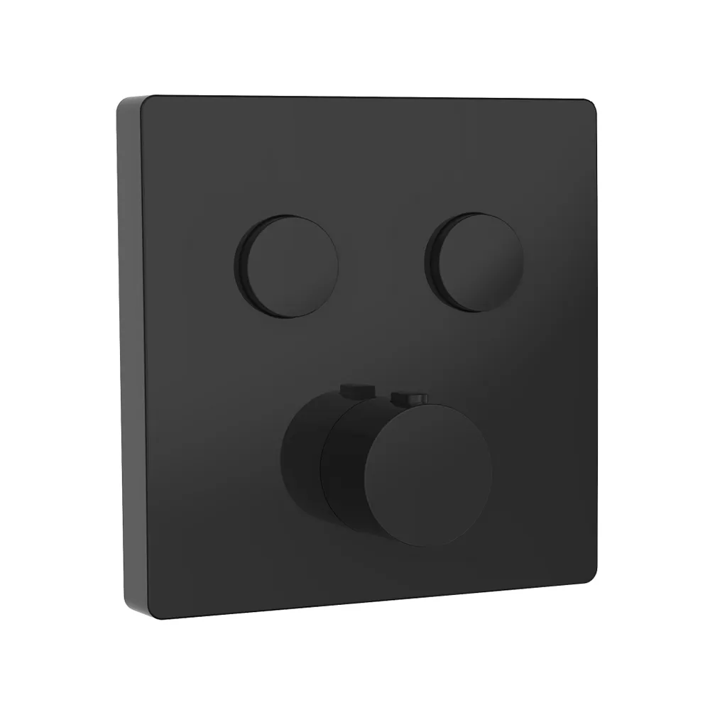 Tapis: Touch 4 Way Thermostatic Shower Mixer With concealed E-Box Body BE000; (W/O Shower Set), Matt Black