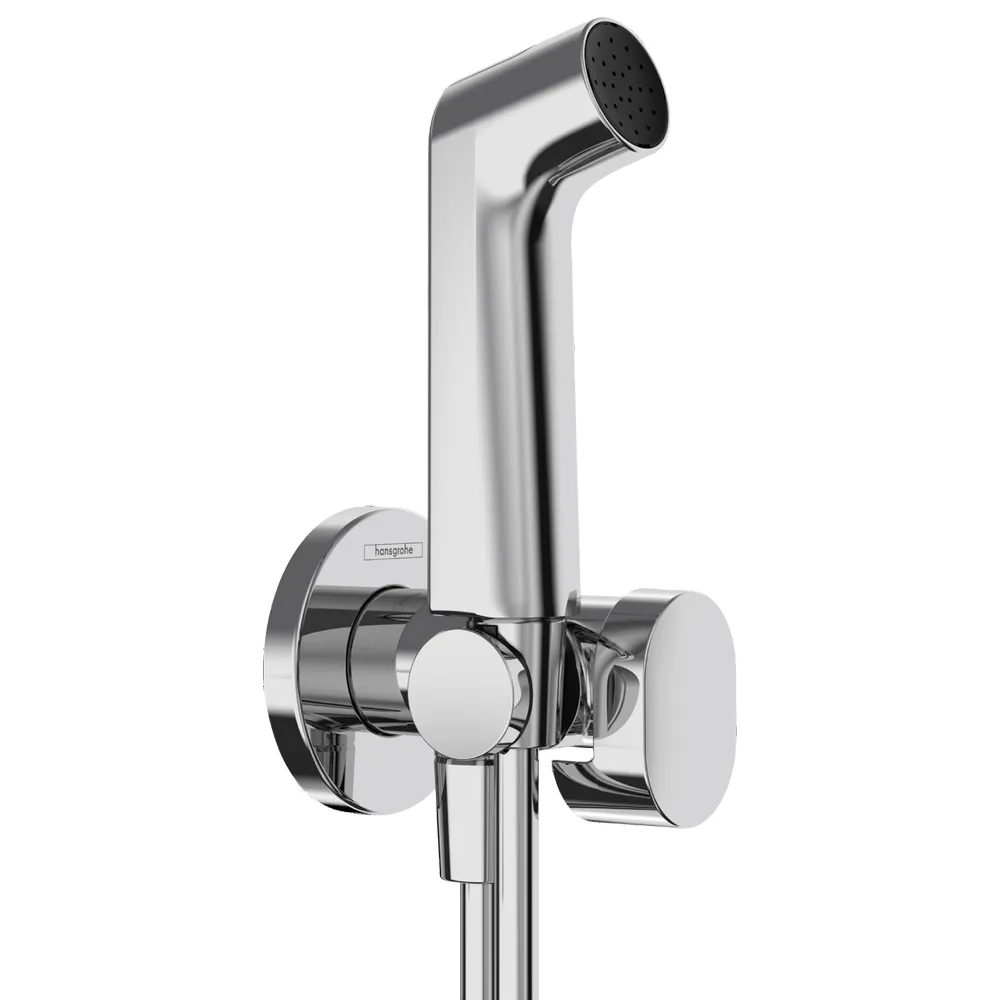 Hansgrohe: Hand Shower Bidette S With Hose, 1.25m & Holder; Chrome Plated