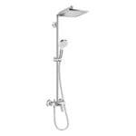 Hansgrohe Crometta E 240: Shower Pipe For Overhead Shower With Single Level Mixer, Silver