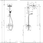 Hansgrohe Crometta E 240: Shower Pipe For Overhead Shower With Single Level Mixer, Silver