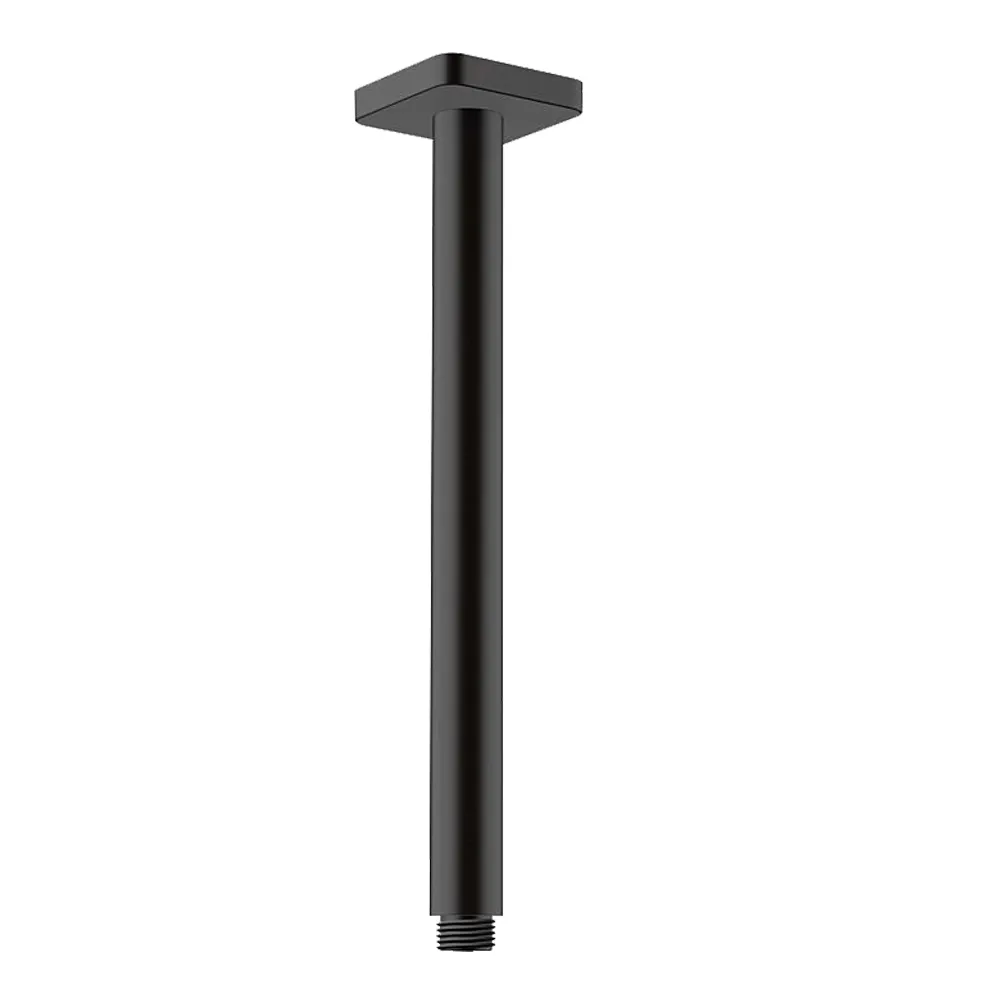 Vernis Shape: Ceiling Connector, DN15, 300mm, Matt Black