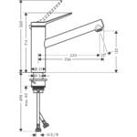 Zesis M33 150: Sink Mixer-1 Jet; Single Lever; Chrome Plated