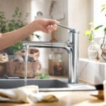 Zesis M33 160: Sink Mixer, Single Lever With Pull-Out Spray, 2-Jet sBox Lite; Chrome Plated