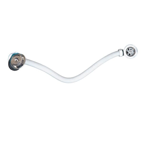 Bath Waste & Overflow + Flexible Pipe,1.5in, White