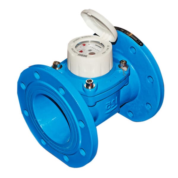 Industrial Water Meter Woltmann Type For Cold Water, Blue