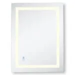 Mirror With LED Lights + Demister Pad + Touch Control; (80x60)cm