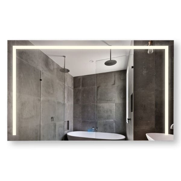Mirror With LED Lights + Demister Pad + Touch Control; (150x90)cm