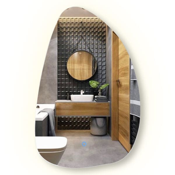 Backlit Mirror With LED Lights + Touch Control; (80x52)cm