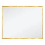 LED Mirror + Frame; (100x80)cm, Brushed Brass