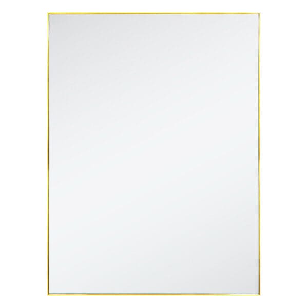 Mirror + Frame; (80x60)cm, Brushed Brass