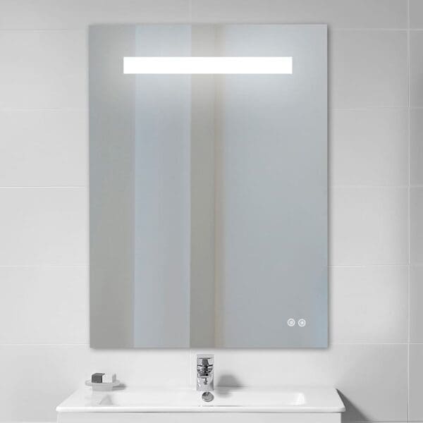 Tapis: Wall Mirror With LED Lights + Defogger + Touch Control; (120x80)cm