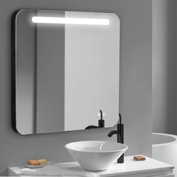 Tapis: Wall Mirror With LED Lights + Defogger + Touch Control; (60x70)cm