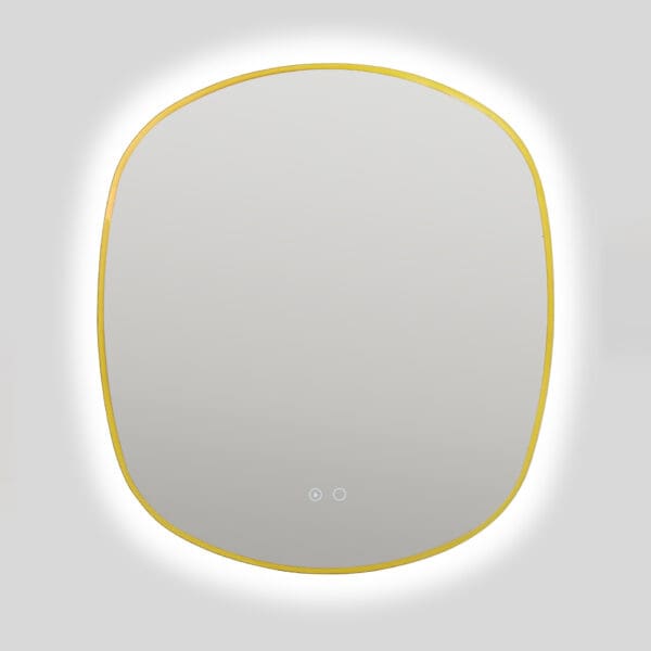 Tapis: Wall Mirror With LED Lights and Defogger: Gold : 4000K ; (70x78)cm