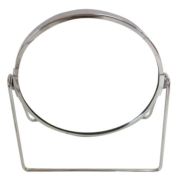 Domus: Chrome Round Mirror; (18.5x7.2x20.8)cm