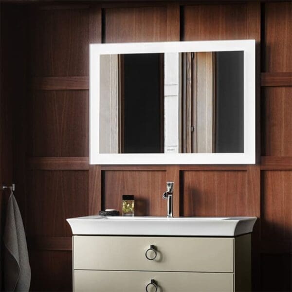 Duravit White Tulip: Mirror With Lighting: (75x105x5.0)cm