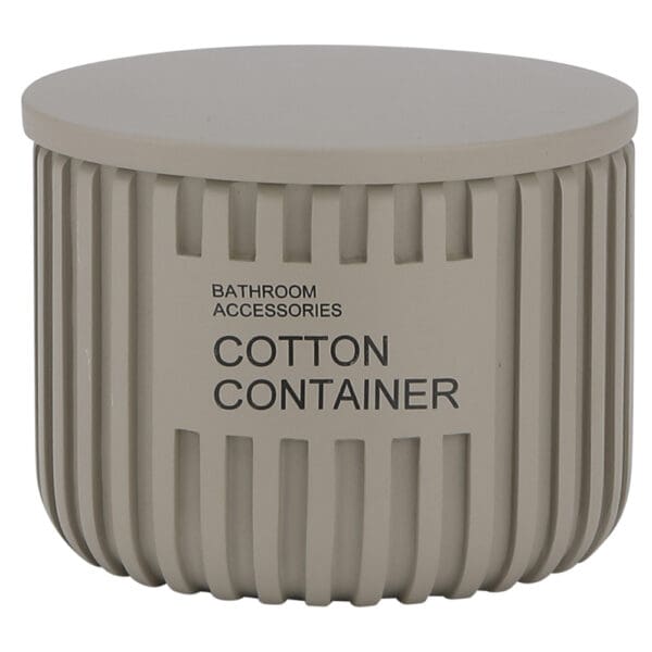 Looft Cotton Ball Holder; (9.3x9.3x7)cm, Brown