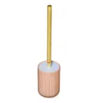 Valen Toilet Brush Holder; (8.6x8.6x39)cm, Pink/Gold