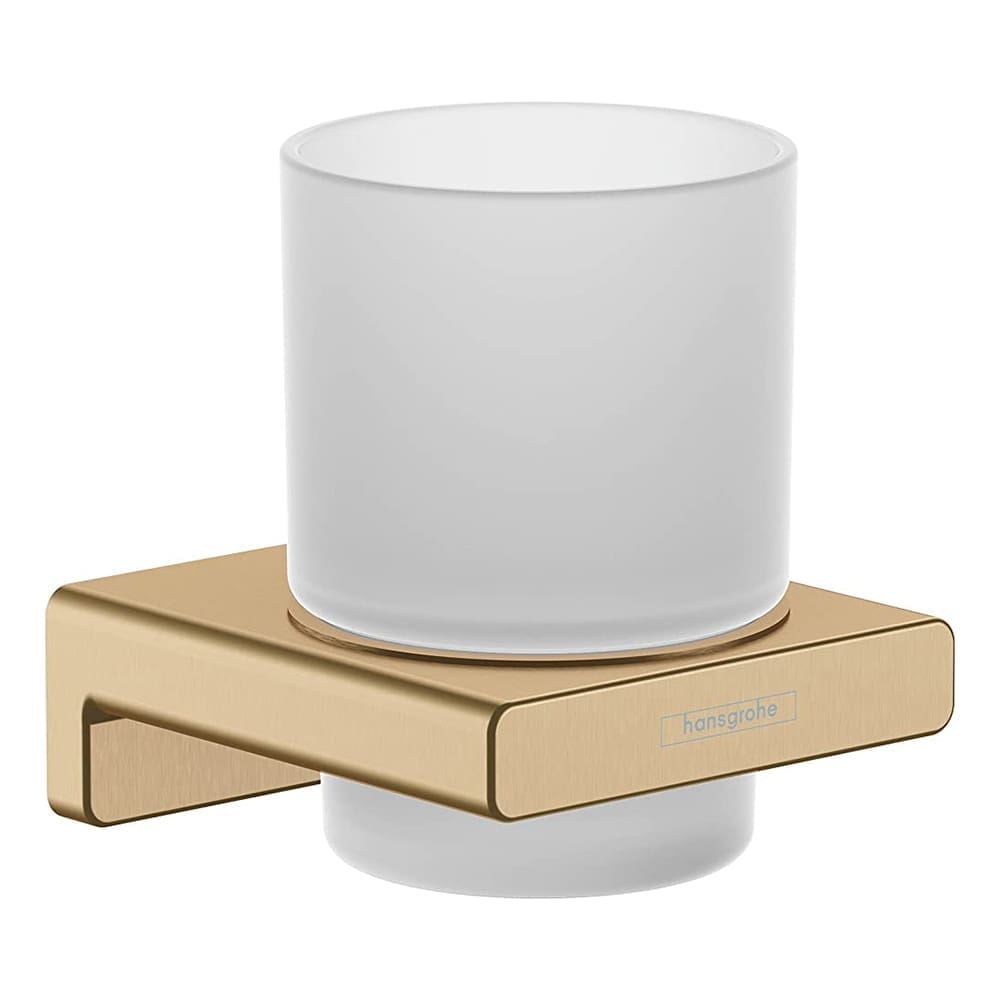 AddStoris: Tooth Brush & Tumbler Holder, Brushed Bronze