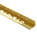Aluminium L-Shaped Tile Edge Trim; 3.0mx21mm(W) x 12mm(H), Brushed Gold