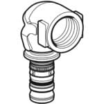 Geberit Mepla: Female Threaded Bend Adapter 90deg; 20mm x 1/2''