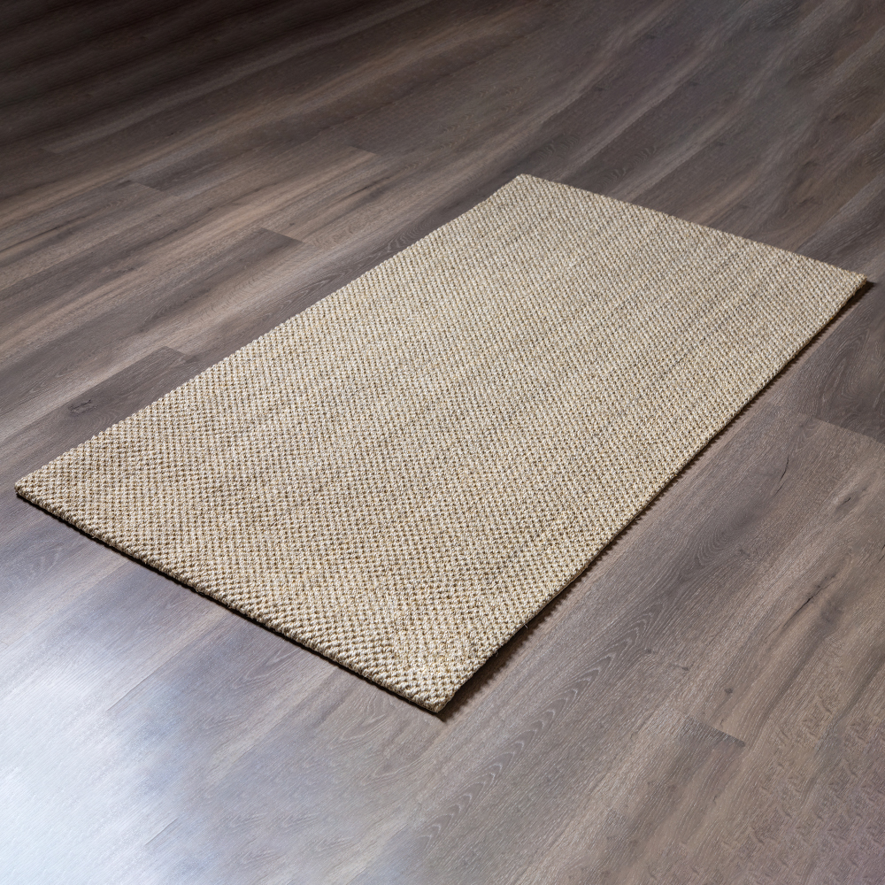 KBEXTR09_1_1 Extra Weave: Sisal Tiger Eye Carpet Rug; (200x290)cm, Grey - Image 1