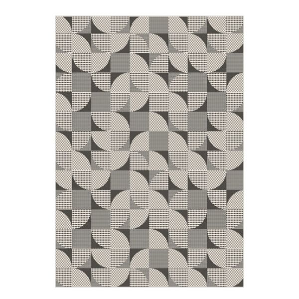 Oriental Weavers: Oria Geometric Vector Carpet Rug; (80x150)cm, Brown/Black