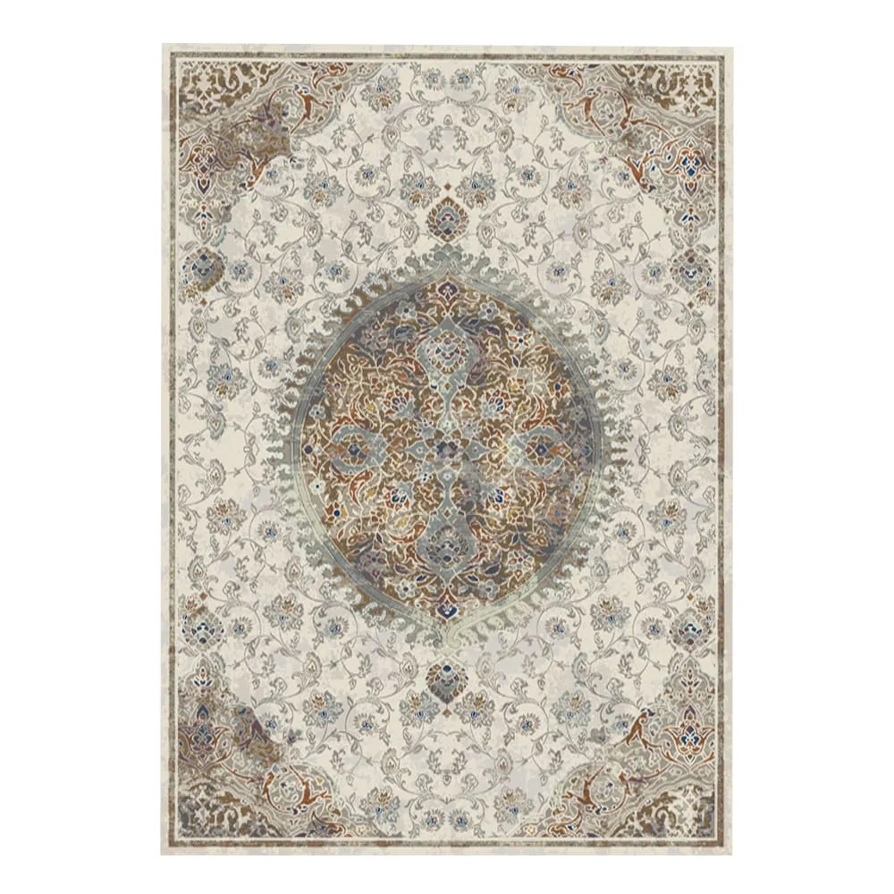 Oriental Weavers: Virgo Centred Floral Pattern Carpet Rug; (300x400)cm, Pastel Grey 1 Oriental Weavers: Virgo Centred Floral Pattern Carpet Rug; (300x400)cm, Pastel Grey