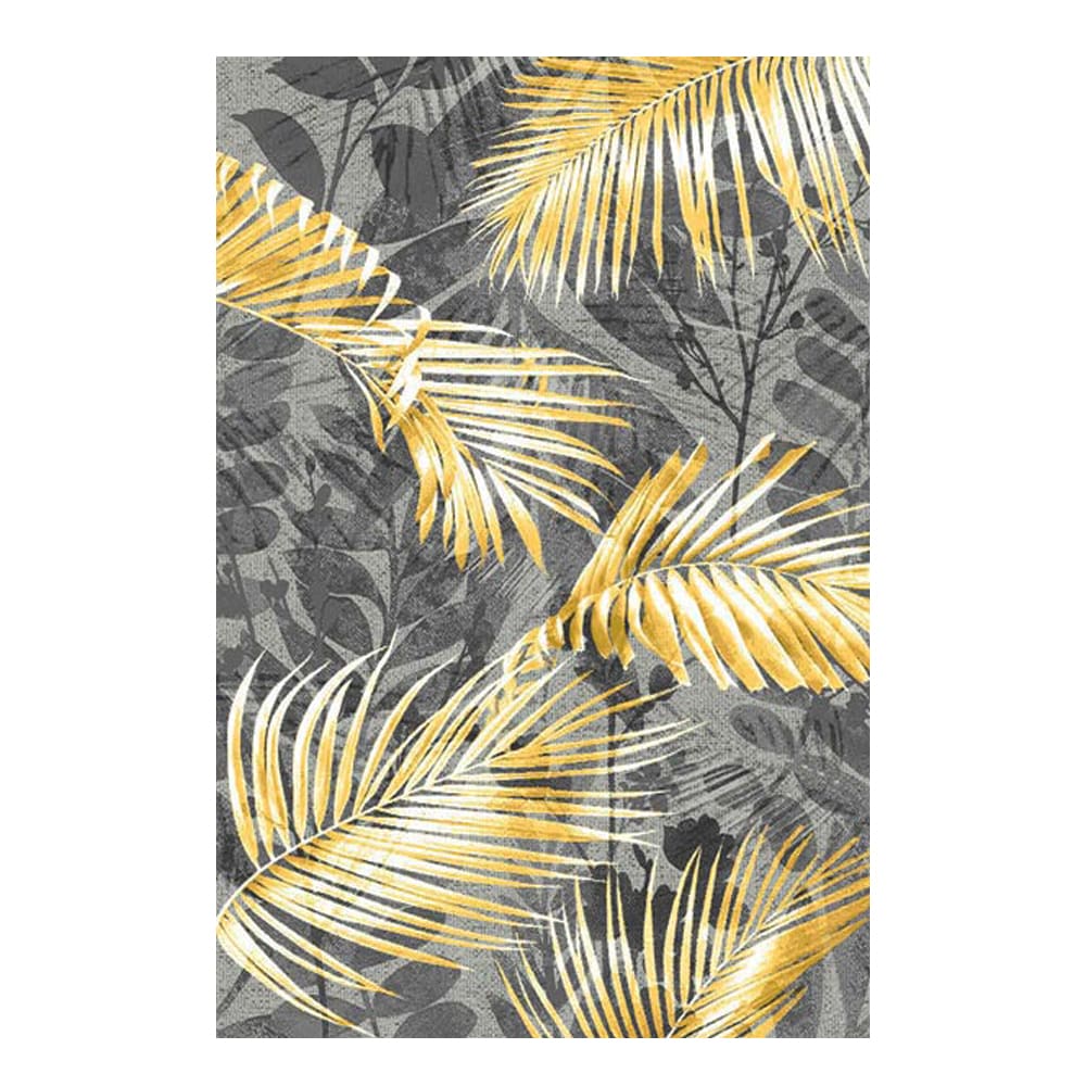 Oriental Weavers: Isla Leaf Pattern Carpet Rug; (160x230)cm, Yellow/Grey